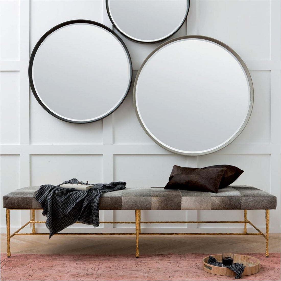 Made Goods Emma Realistic Faux Shagreen Mirror