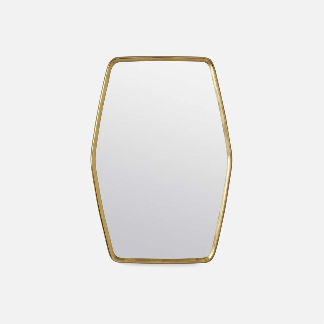 Made Goods Fenris Shiny Brass Glam Mirror in Etched Aluminum