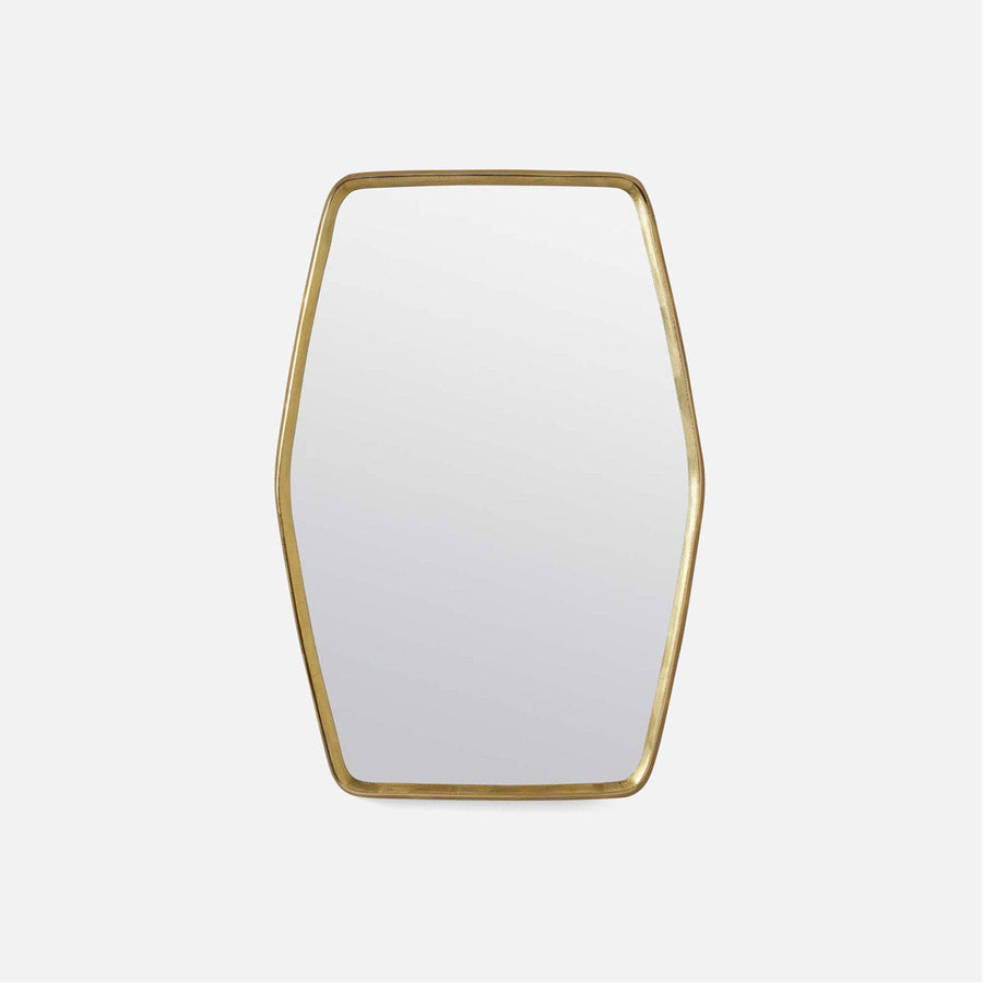 Made Goods Fenris Shiny Brass Glam Mirror in Etched Aluminum