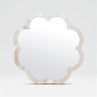 Made Goods Fiona Graphic Flower Mirror in Shell