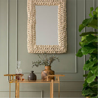 Made Goods Inga Natural Knotted Coco Beads Mirror