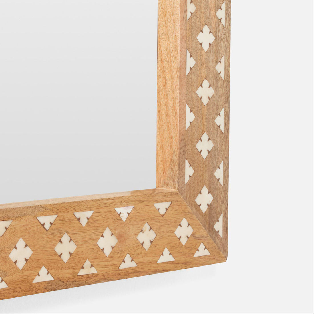 Made Goods Izan Wood and Bone Inlay Mirror