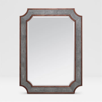 Made Goods James Cut Corner Realistic Faux Shagreen Mirror