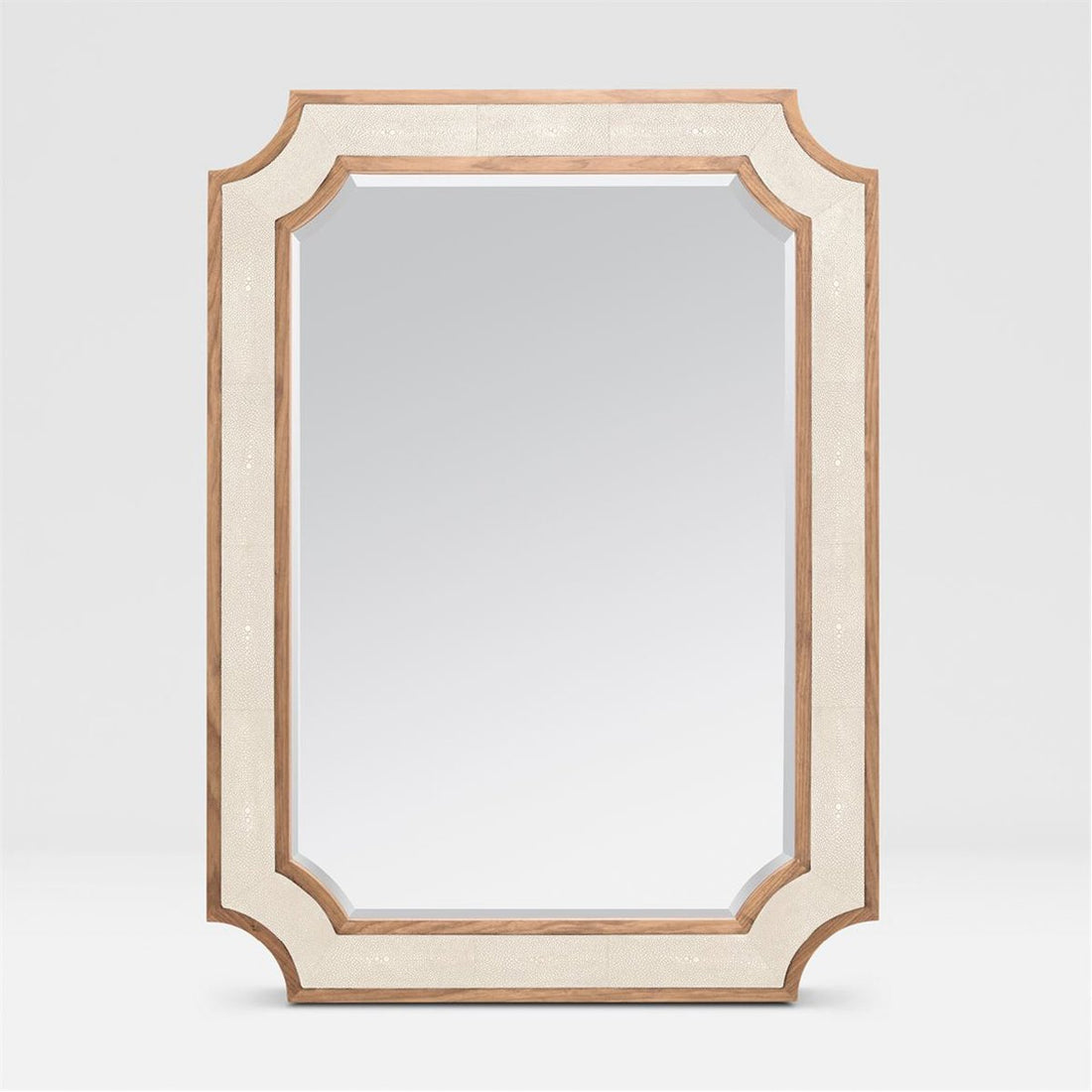 Made Goods James Cut Corner Realistic Faux Shagreen Mirror