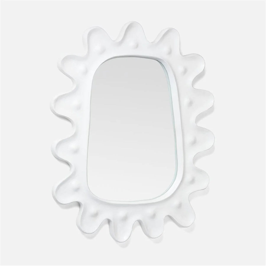 Made Goods Lukas Wavy Concrete Outdoor Mirror