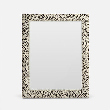 Made Goods Melba Dalmatian Print Hair-On-Hide Mirror