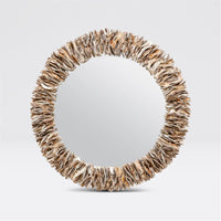 Made Goods Mina Stacked Oyster Round Mirror