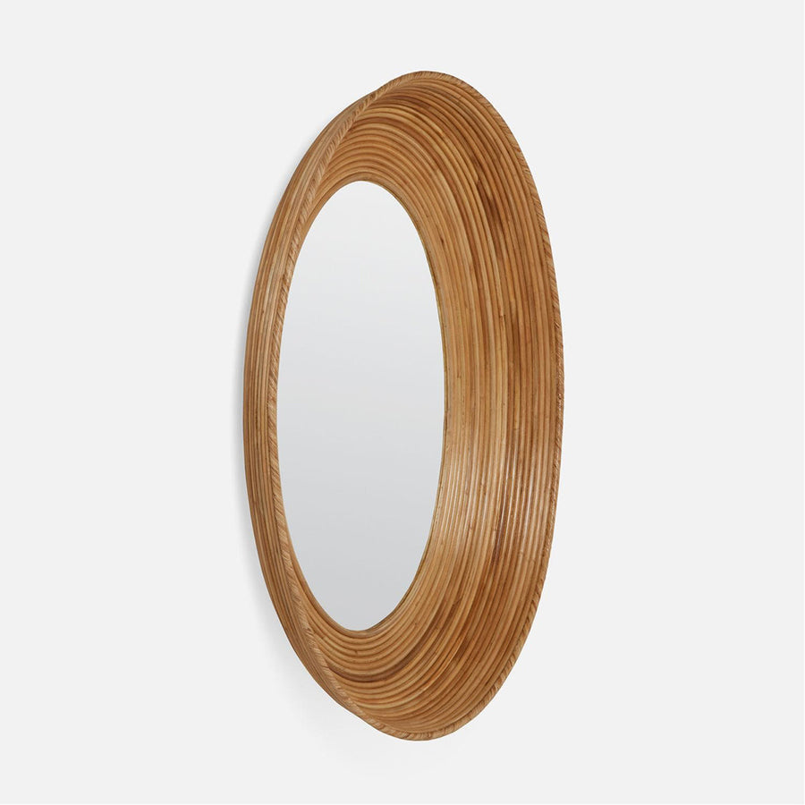 Made Goods Rosalie Round Rattan Mirror