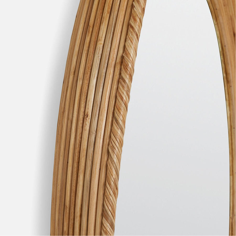 Made Goods Rosalie Round Rattan Mirror