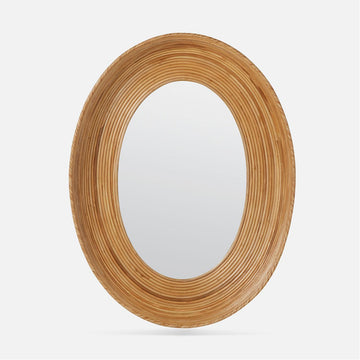 Made Goods Rosalie Round Rattan Mirror