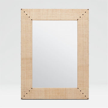 Made Goods Sachin Raw Raffia Mirror with Grommets