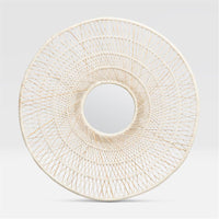 Made Goods Saffron Round Woven Mirror