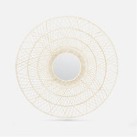 Made Goods Saffron Round Woven Mirror