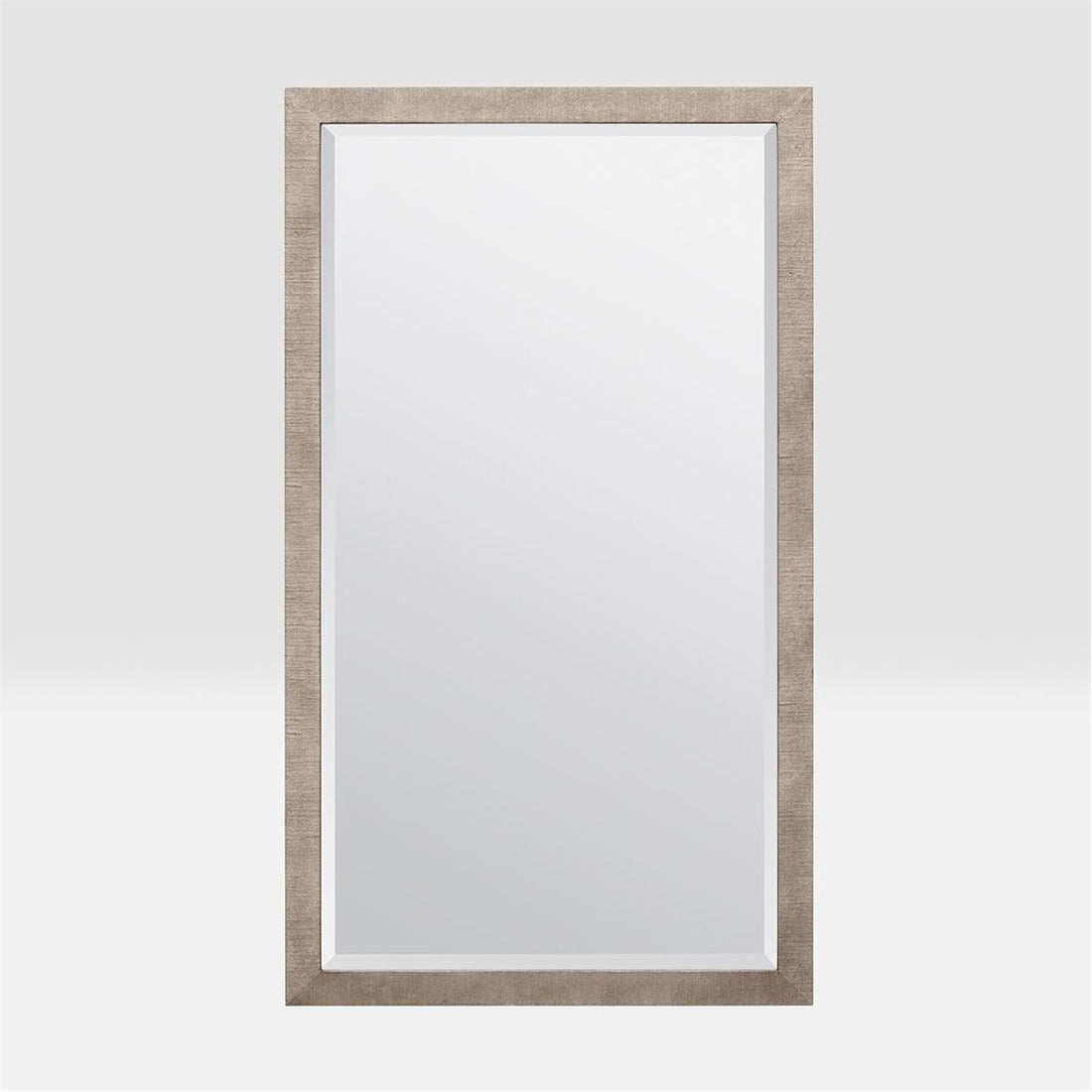 Made Goods Sidney Perfect Vanity Mirror in Warm Silver Faux Silk