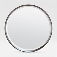 Made Goods Thadeus Minimal Round Dark Bronze Metal Mirror