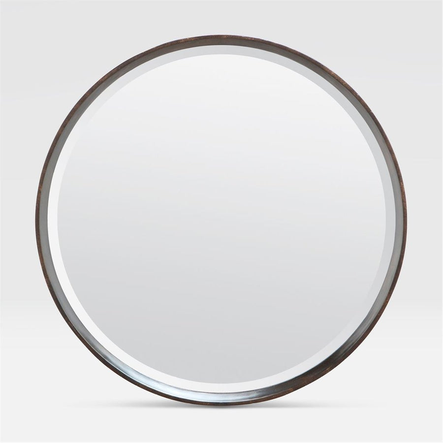 Made Goods Thadeus Minimal Round Dark Bronze Metal Mirror