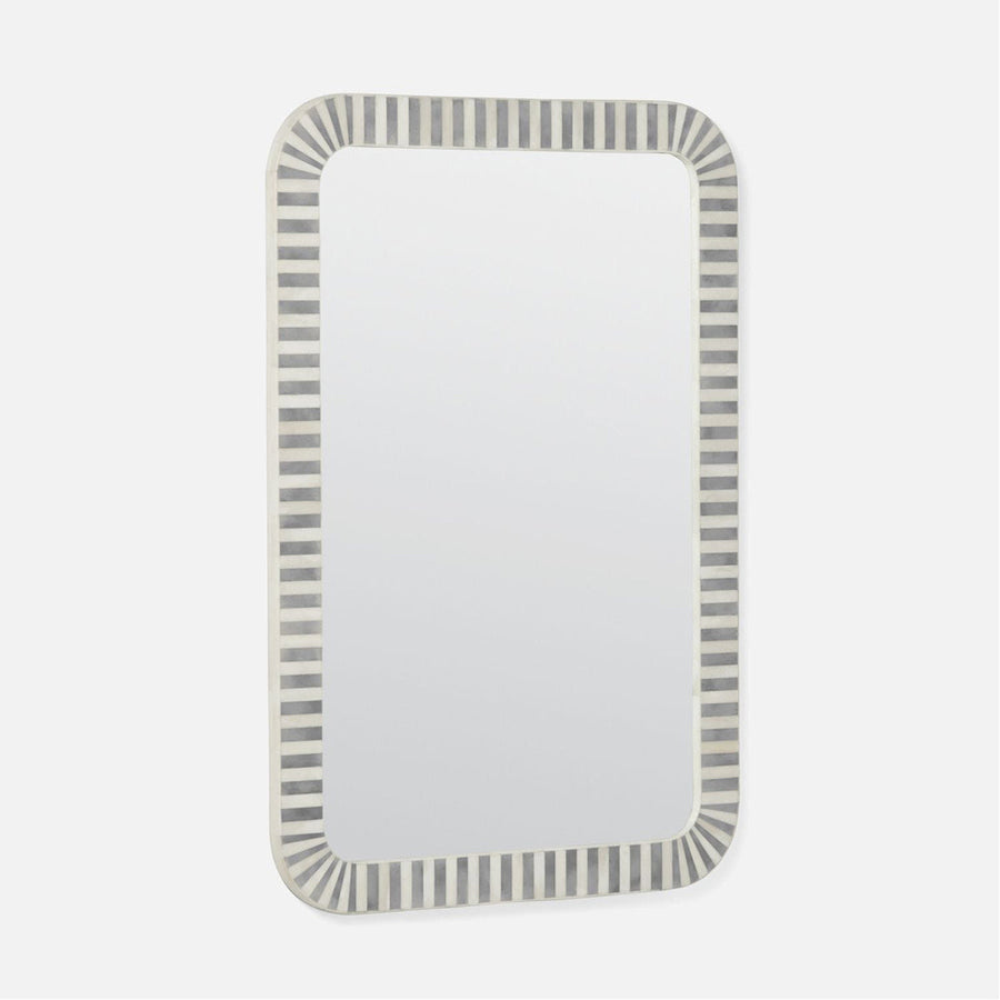 Made Goods Zavory Striped Rounded Rectangular Mirror