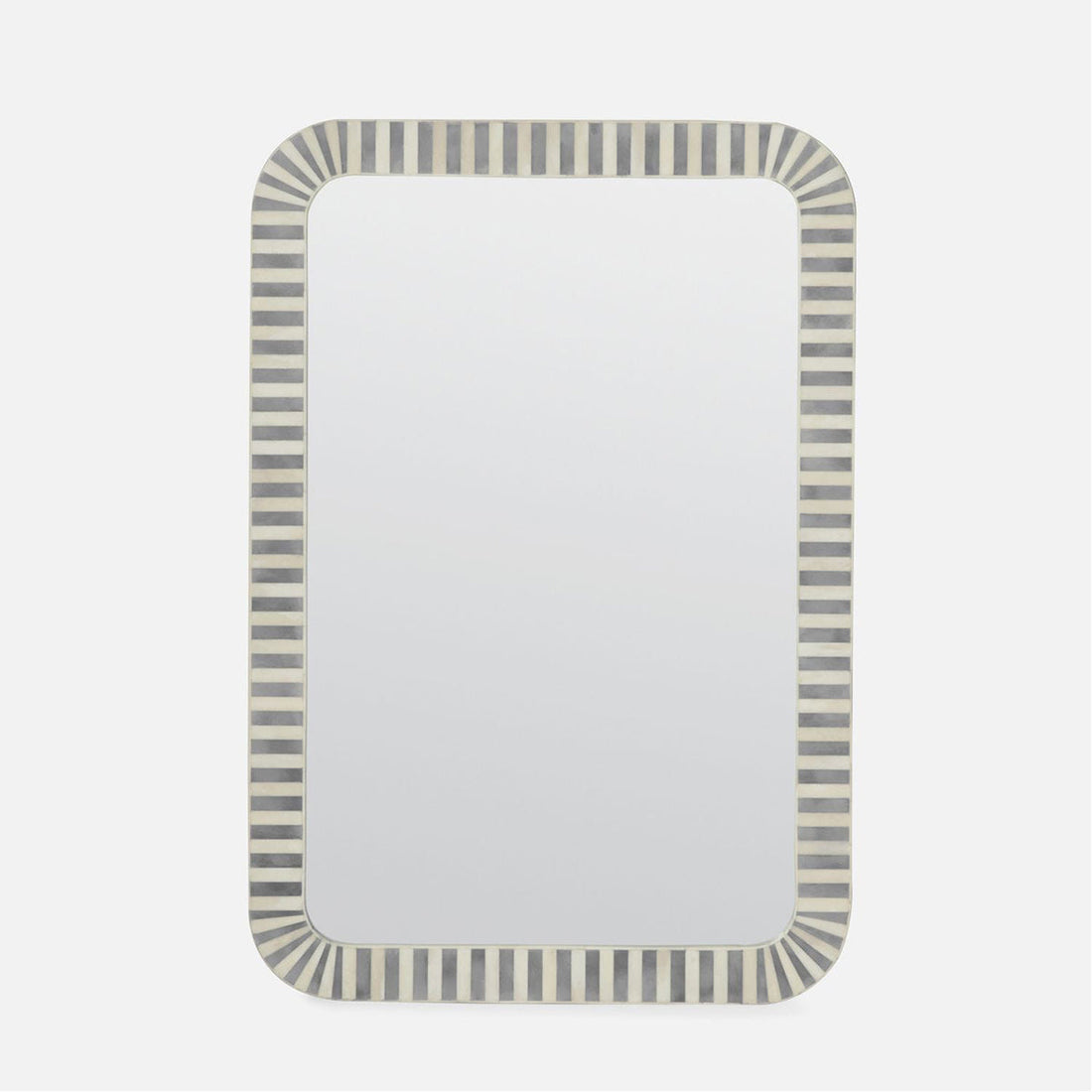 Made Goods Zavory Striped Rounded Rectangular Mirror