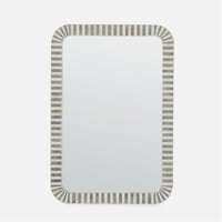 Made Goods Zavory Striped Rounded Rectangular Mirror