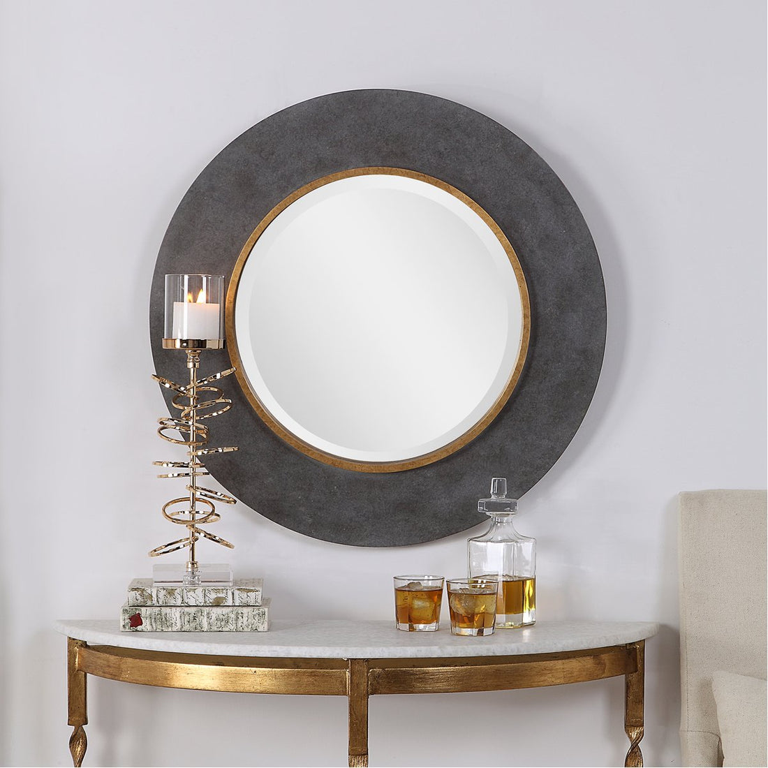 Uttermost Saul Round Mirror