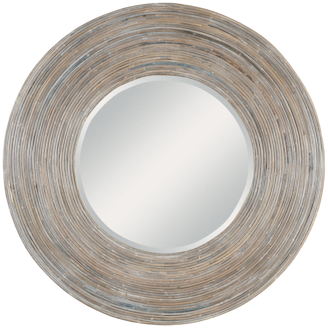 Uttermost Vortex White Washed Round Mirror