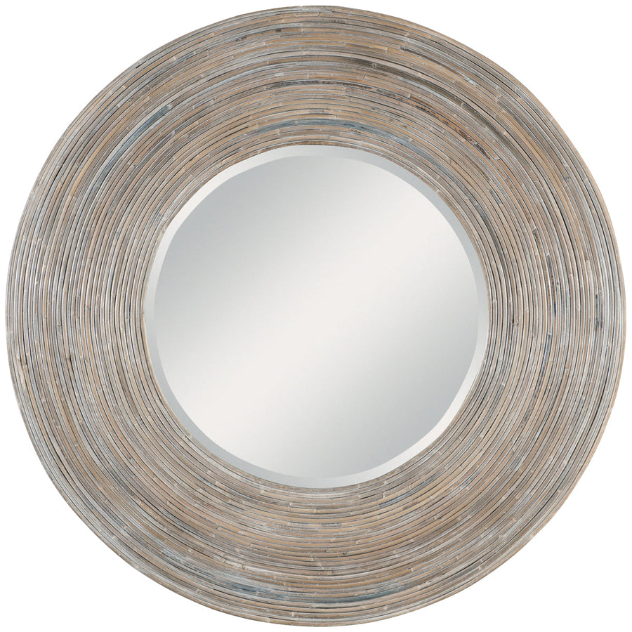 Uttermost Vortex White Washed Round Mirror