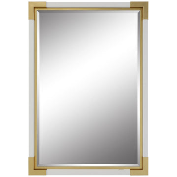 Uttermost Malik White and Gold Mirror