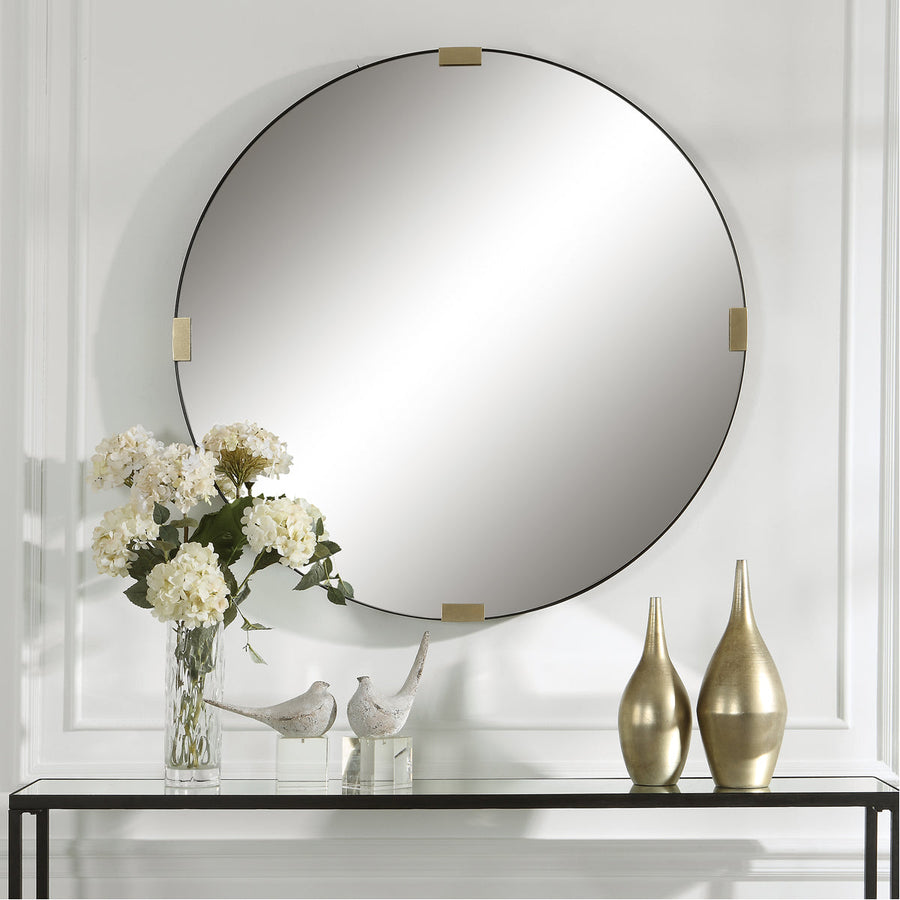 Uttermost Clip Modern Round Mirror