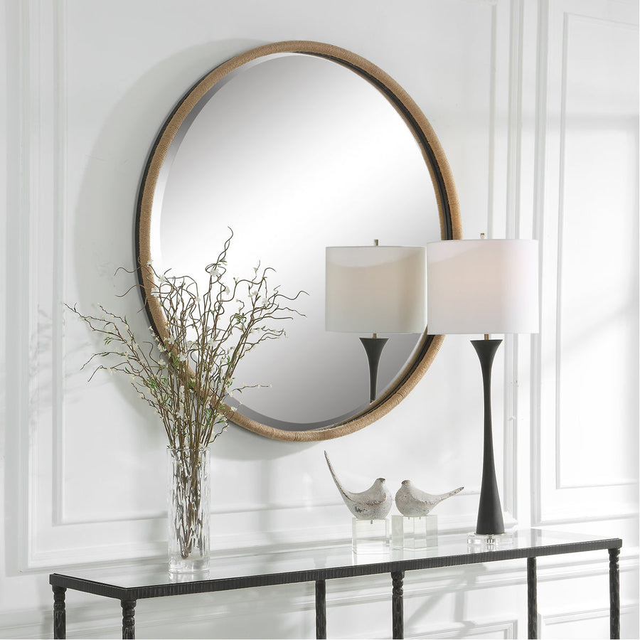 Uttermost Ranchero Natural Rope Round Mirror