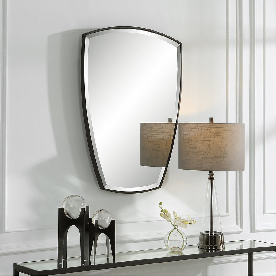 Uttermost Crest Curved Iron Mirror