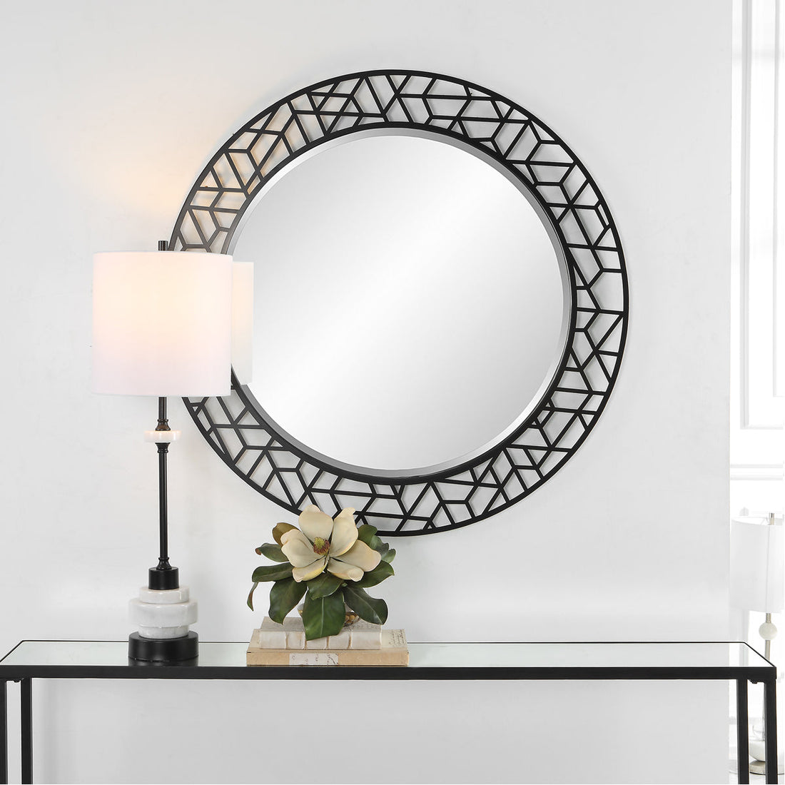 Uttermost Mosaic Metal Round Mirror