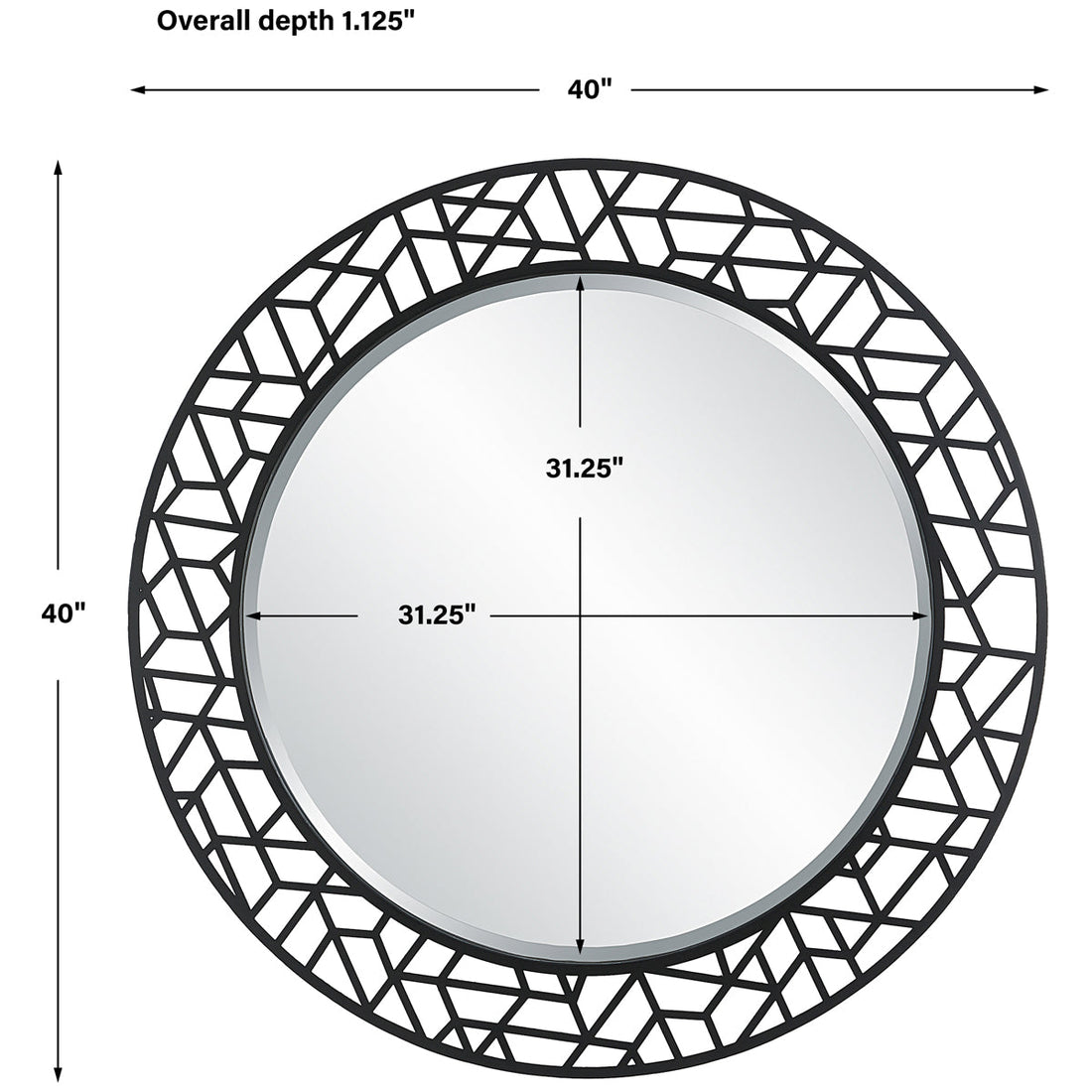 Uttermost Mosaic Metal Round Mirror