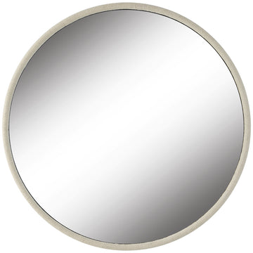 Uttermost Ranchero White Round Mirror