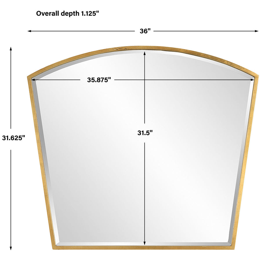 Uttermost Boundary Gold Arch Mirror