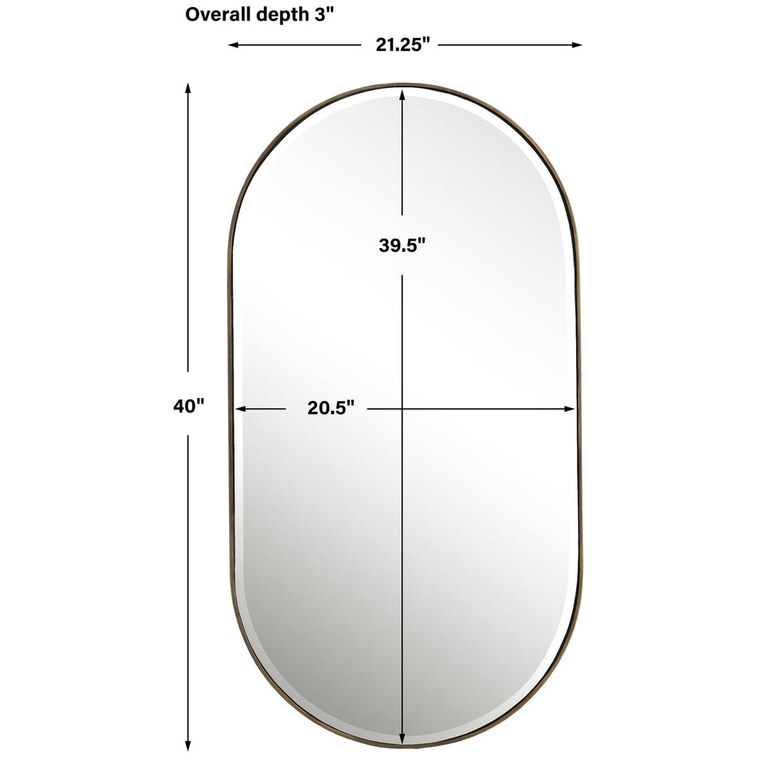 Uttermost Lago Oval Gold Mirror