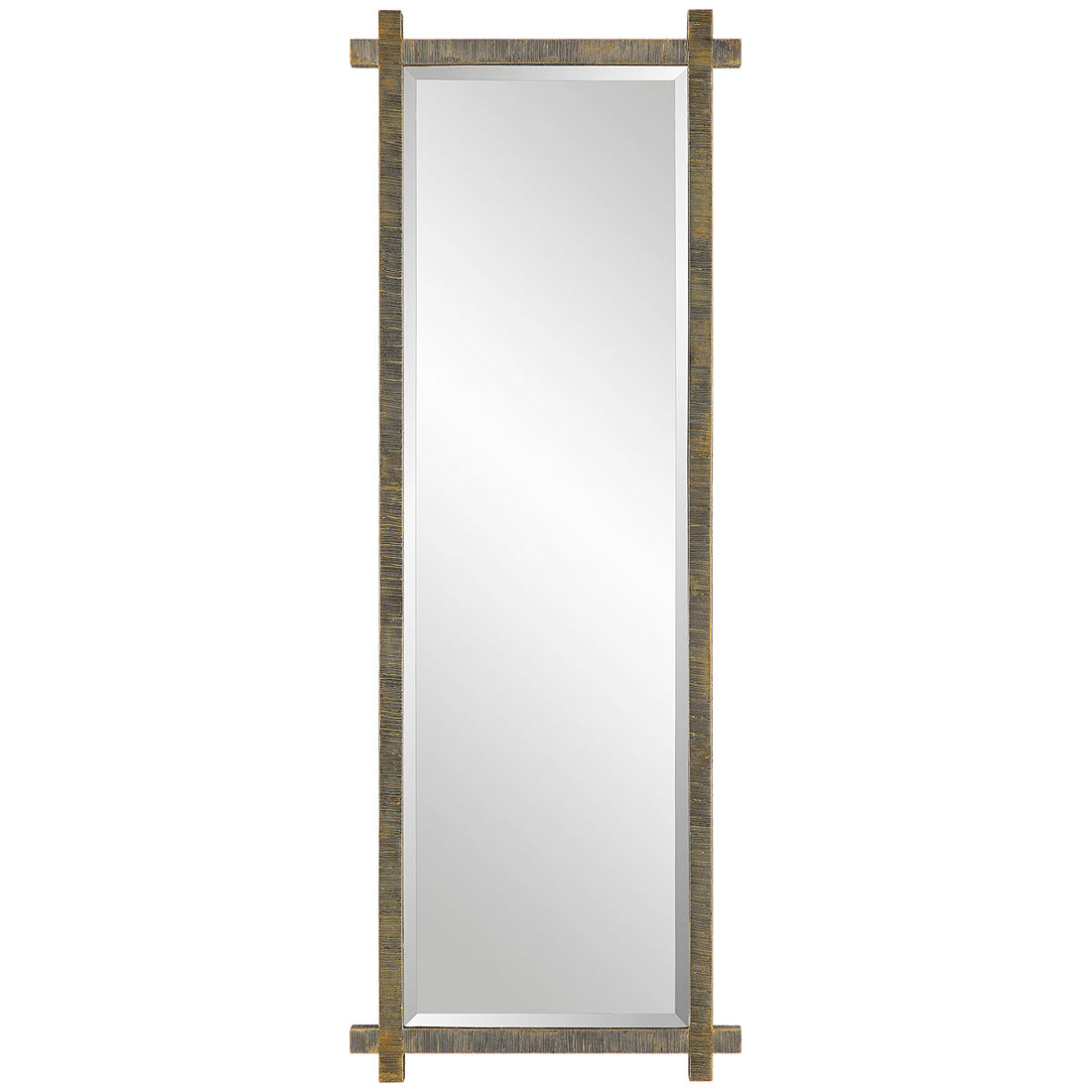 Uttermost Abanu Ribbed Gold Dressing Mirror