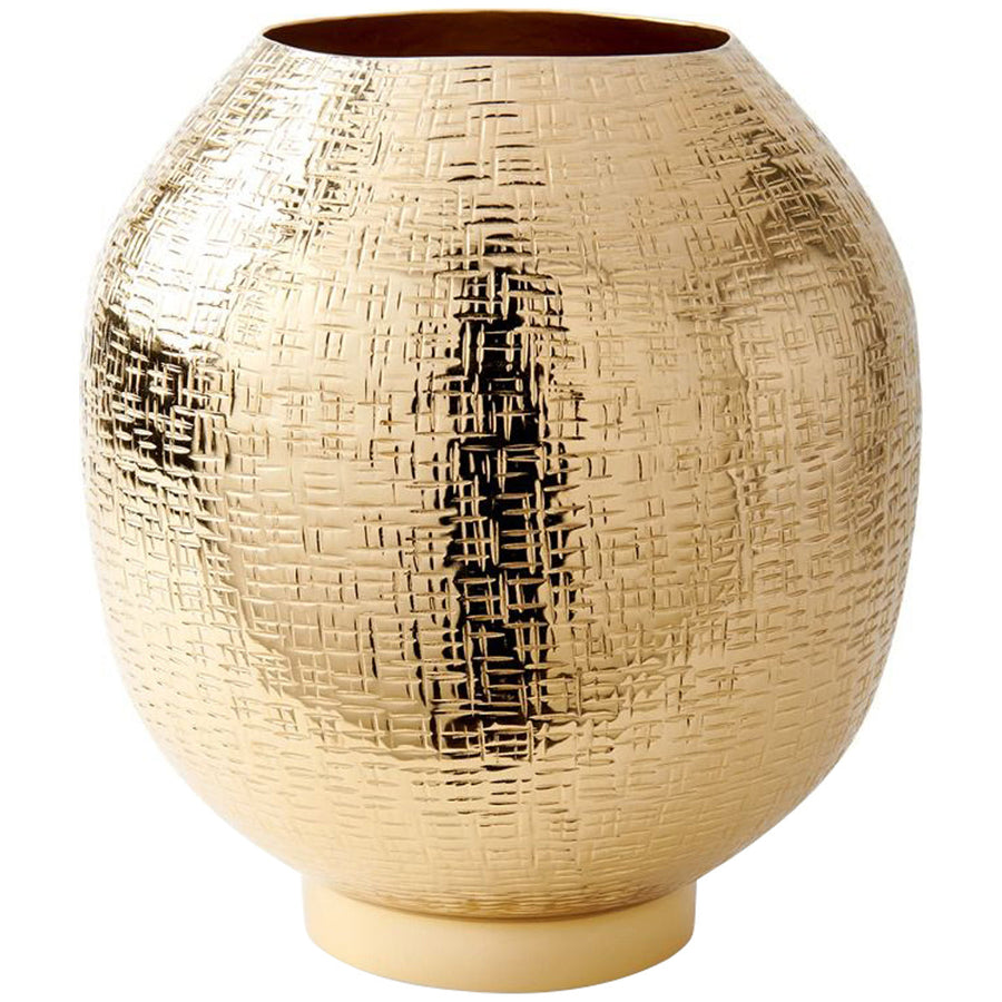 Villa & House Mali Medium Cache Pot, Brass Finish