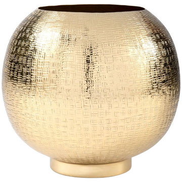 Villa & House Mali Large Cache Pot, Brass Finish