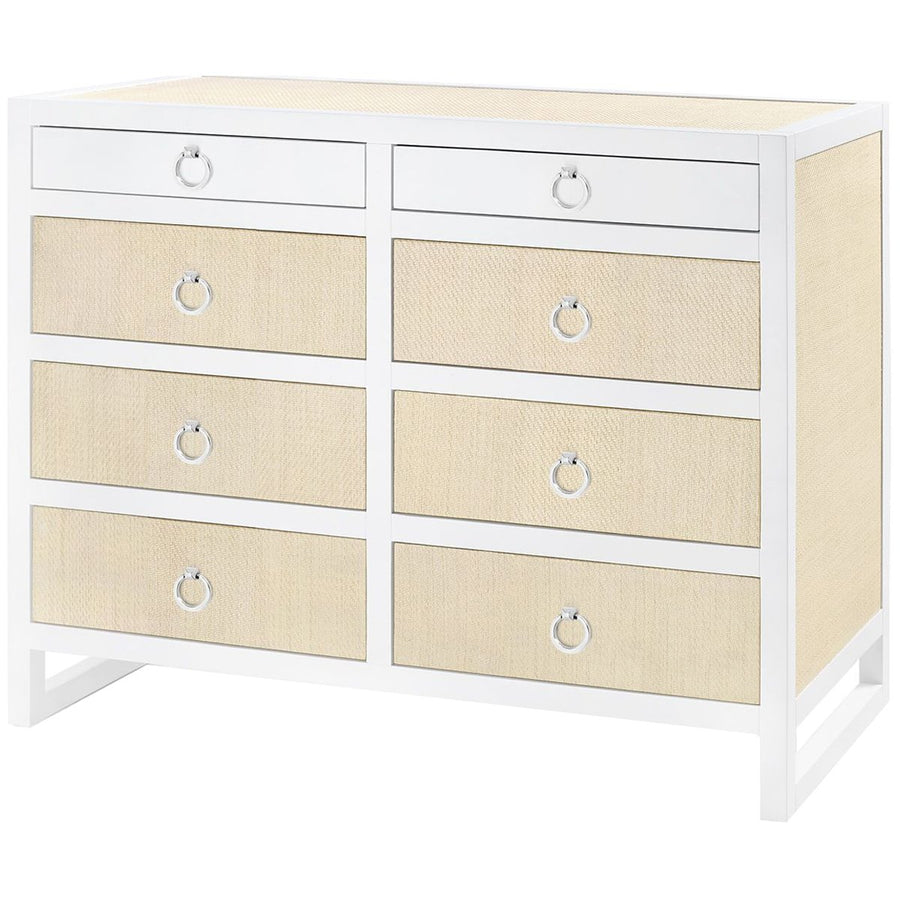 Villa & House Mallet 8-Drawer White Dresser with Benedict Ring Pull