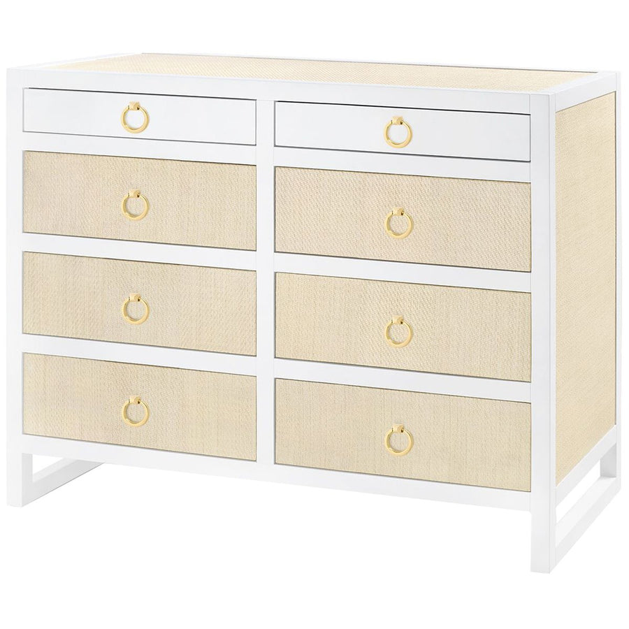 Villa & House Mallet 8-Drawer White Dresser with Benedict Ring Pull