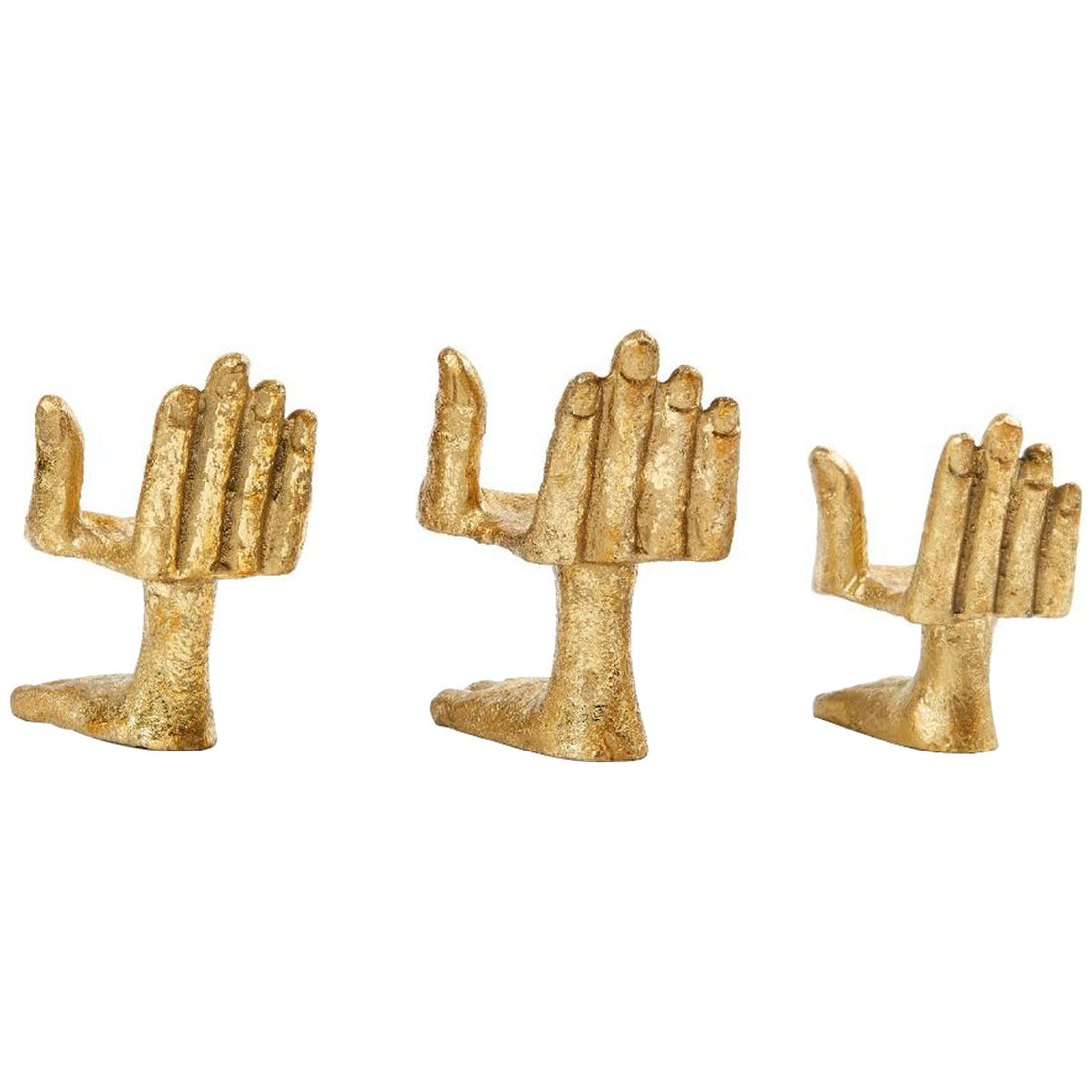 Villa & House Mano 3-Piece Set Statues, Gold