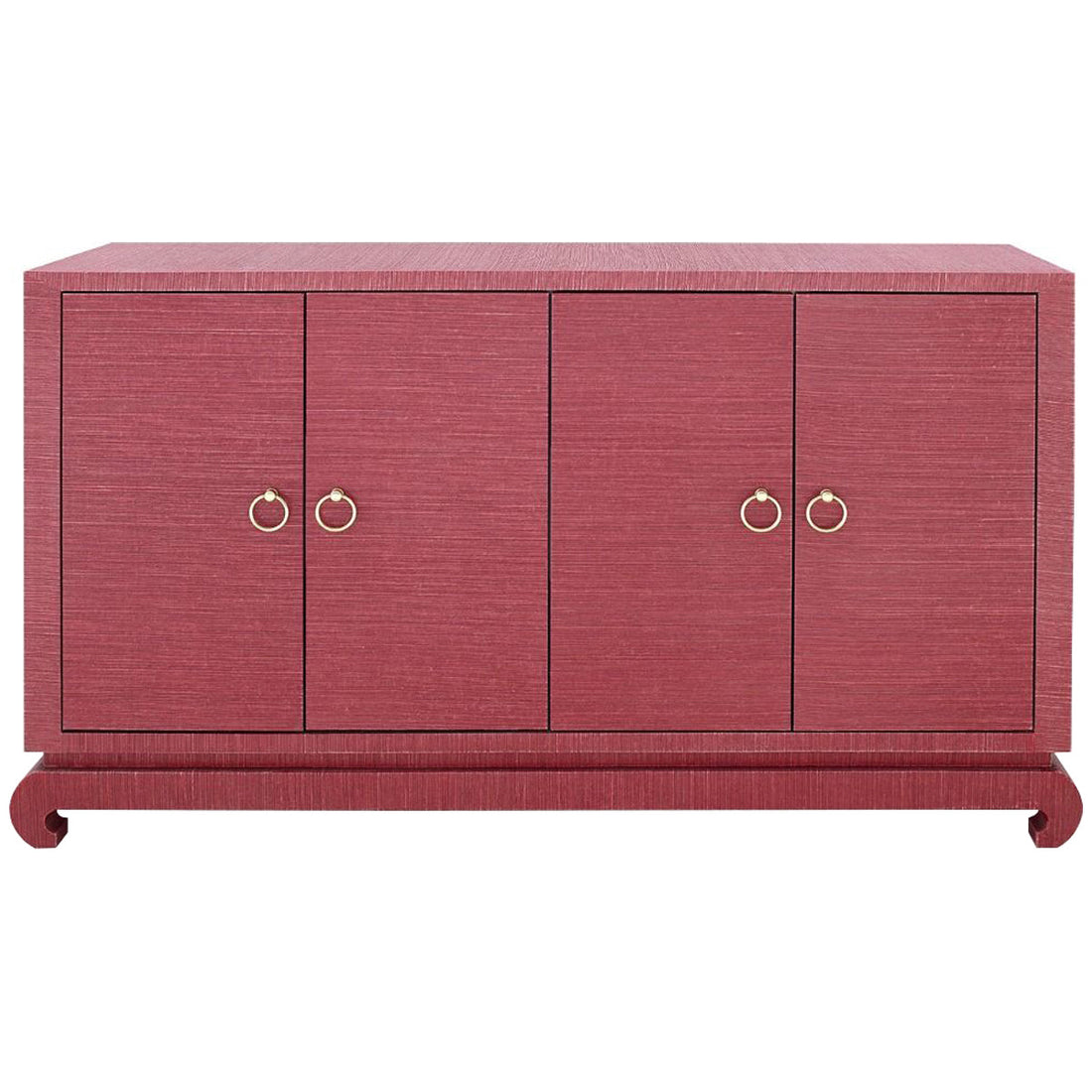 Villa & House Meredith 4-Door Cabinet, Red