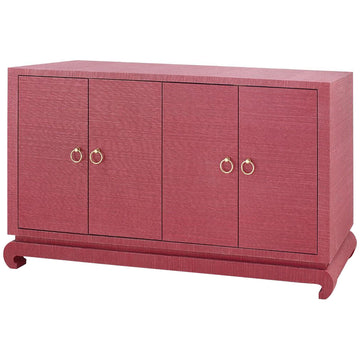 Villa & House Meredith 4-Door Cabinet, Red