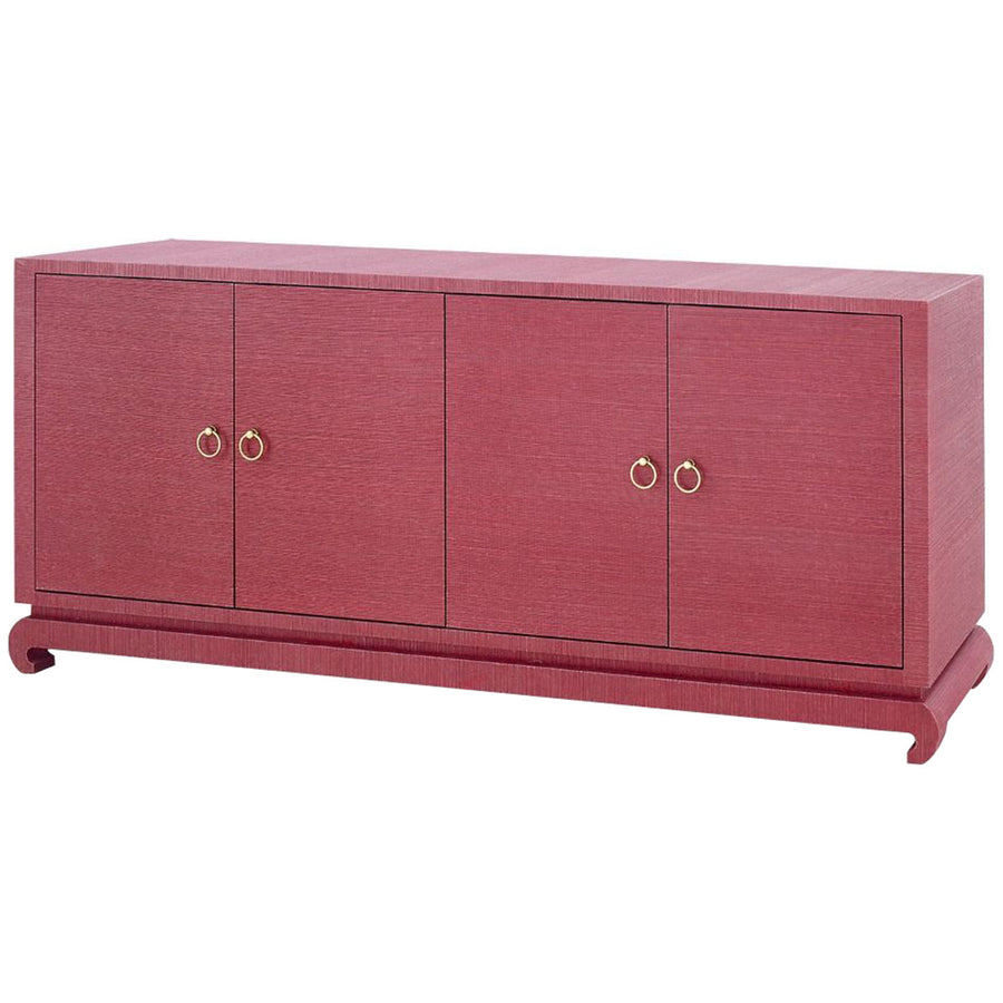 Villa & House Meredith Extra Large 4-Door Cabinet, Red