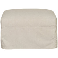 Vanguard Furniture Thea Slipcovered Muslin Ottoman