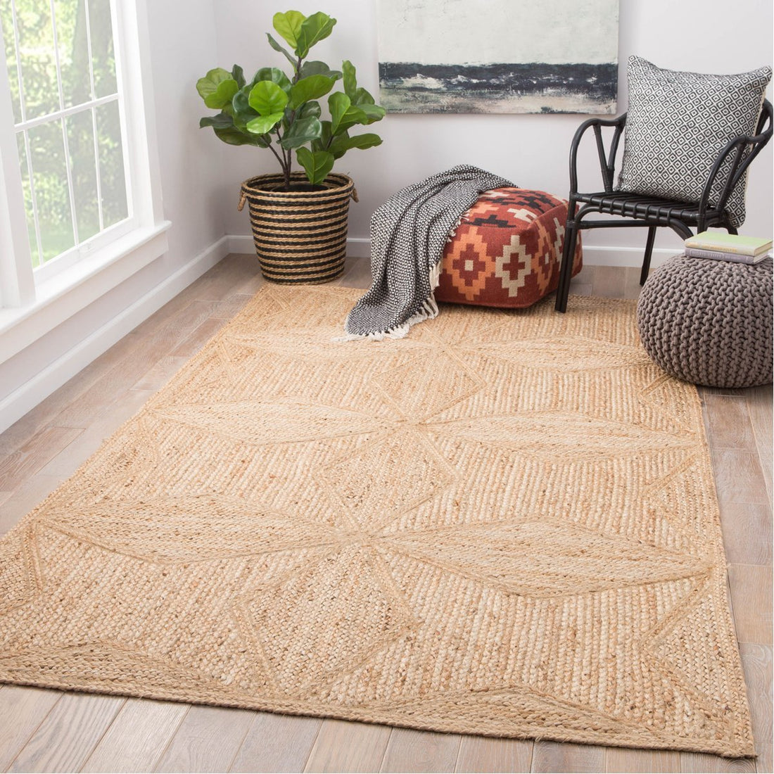 Jaipur Naturals Tobago Abel Geometric NAT23 Beige Area Rug