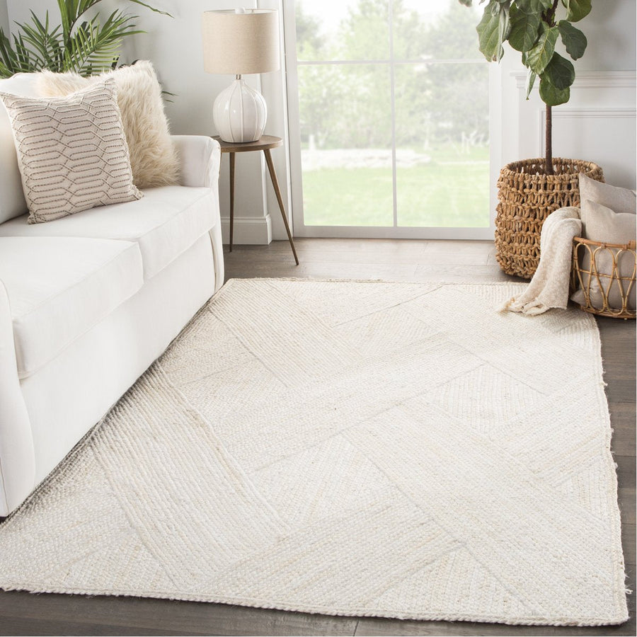 Jaipur Naturals Tobago Vero Trellis Solid Ivory NAT35 Rug