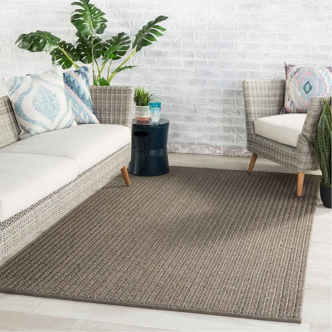 Jaipur Nirvana Premium Iver Solid Stripes Gray Taupe NIP04 Rug