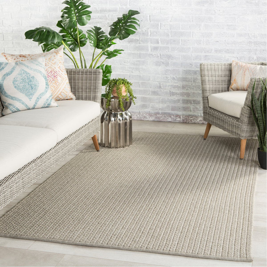 Jaipur Nirvana Premium Iver Solid Stripes Light Gray NIP05 Rug