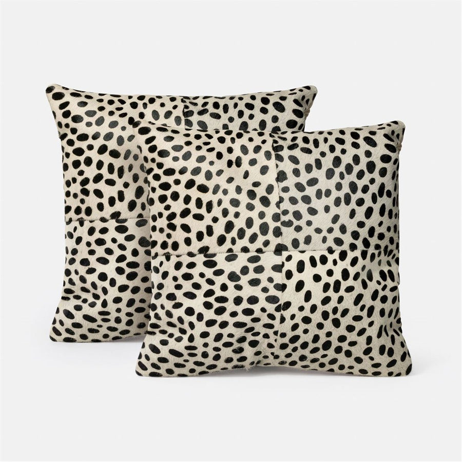 Made Goods Abram Pillows in Dalmatian Print Hair-On-Hide, Set of 2